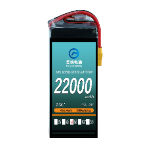 Solid-state batteries 22000mah-6S-22.2V-10C  280wh/kg