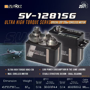 SV-1281SG High pressure and high torque servo