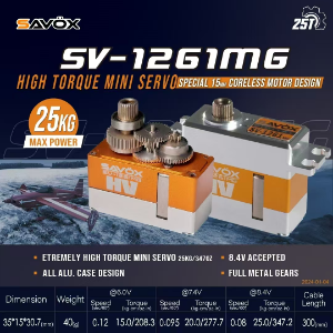 SV-1261MG Helicopter-specific servo 