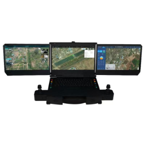 Three-screen ground station