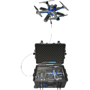 GBI portable tethered lighting drone system