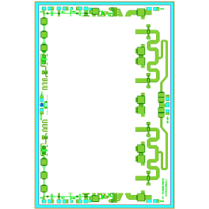 8~12GHz 80W GaN  MMIC