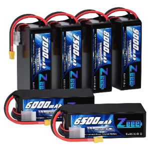 Zeee FPV Drone Battery 6S 22.8V 6000/6500/7000/7500/8000/9000mAh 6S 100C HV Lipo Battery for 400-450mm X8 7/10/13/15inch FPV