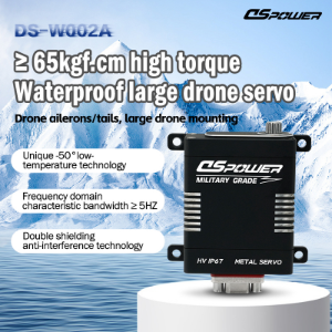 65KG Anti-i nterference High-Voltage Air Damper Servo. Dual Power Supply, Waterproof, -50°C Low Temp for UAV Payloads.