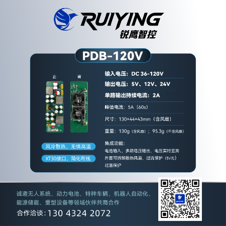 PDB-120V high-voltage power management module