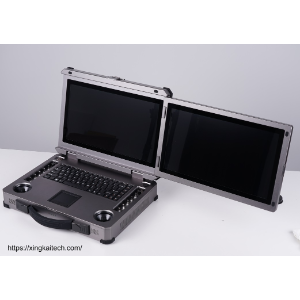 XK-G25 Industrial Drones Ground Control Station UAV Long-distance flight controller VTOL UAV 15.6 Inch Dual Screens Remote Control Collapsible Ground Station